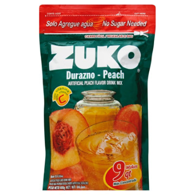 Zuko Durazno Peach Flavor Drink Mix - 14.1 Oz - Image 1