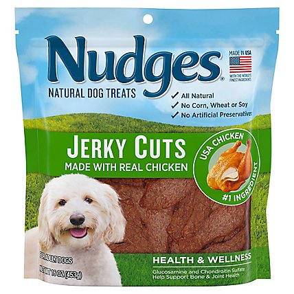 Nudges Natural Dog Treats Health & Wellness Jerky Cuts Made With Real Chicken Pouch - 16 Oz - Image 3