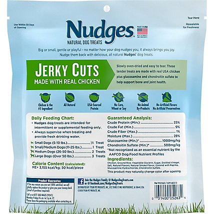 Nudges Natural Dog Treats Health & Wellness Jerky Cuts Made With Real Chicken Pouch - 16 Oz - Image 6