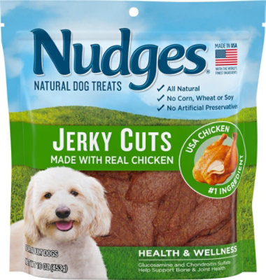 Nudges Natural Dog Treats Health & Wellness Jerky Cuts Made With Real Chicken Pouch - 16 Oz - Image 2