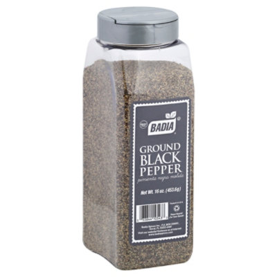 ground black pepper shaker