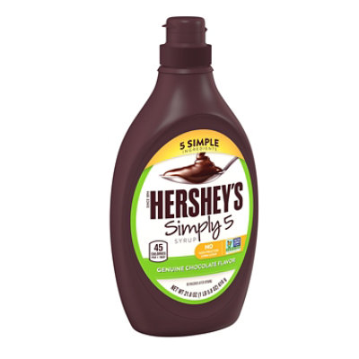 Hersheys Simply 5 Chocolate Syrup Bottle - 21.8 Oz - Image 1