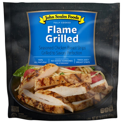 John Soules Foods Fully Cooked Flamed Grilled Chicken Breast Strips - 16 Oz. - Image 3