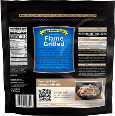 John Soules Foods Fully Cooked Flamed Grilled Chicken Breast Strips - 16 Oz. - Image 6