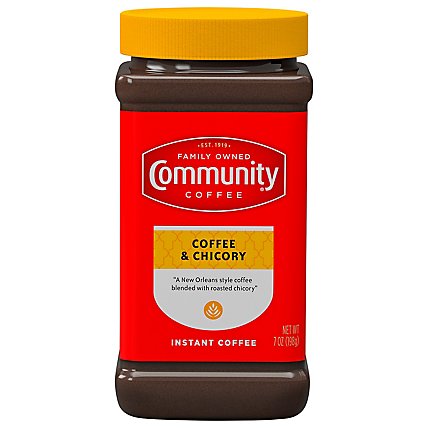 Community Coffee Coffee & Chicory Instant Medium-Dark Roast - 7 Oz - Image 3