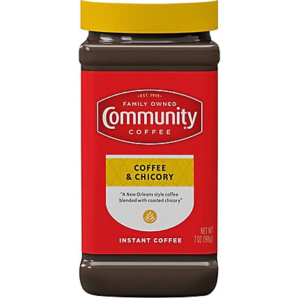 Community Coffee Coffee & Chicory Instant Medium-Dark Roast - 7 Oz - Image 2