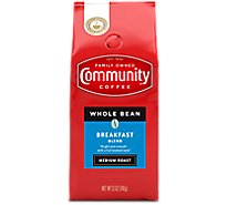 Community Coffee Whole Bean Medium Roast Breakfast Blend - 12 Oz