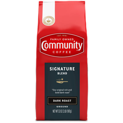 Community Coffee Coffee Ground Dark Roast Signature Blend - 32 Oz - Image 1