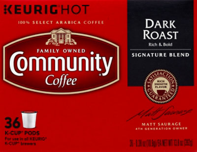 Community Coffee Coffee K-Cup Pods Dark Roast Signature Blend - 36 Count - Image 2