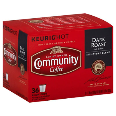 Community Coffee Coffee K-Cup Pods Dark Roast Signature Blend - 36 Count - Image 1