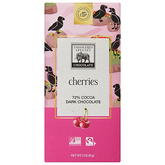 Endan Chocolate Bar Dark Cherries - 3.0 Oz