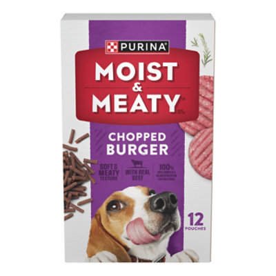 Purina Moist & Meaty Mainline Chopped Burger Wet Dog Food 12 Count - 72 Oz - Image 1