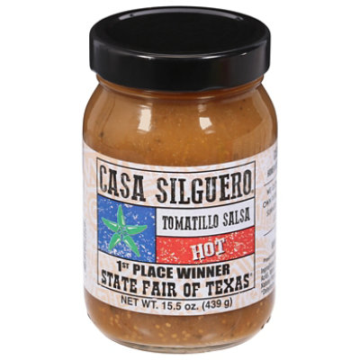 Casa Silguero Salsa Tomatillo Hot Jar - 16 Oz - Image 1