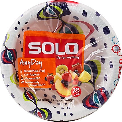 SOLO Bowls Paper AnyDay 20 Ounce Bag - 28 Count - Image 2
