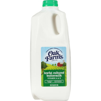 Oak Farms 1% Lowfat Buttermilk - 0.5 Gallon - Image 1