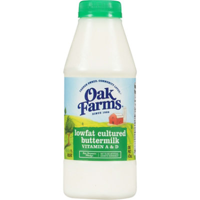 Oak Farms 1% Lowfat Buttermilk - 1 Pint - Image 1