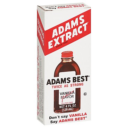 Adams Extract Adams Best Extract Vanilla Twice as Strong - 4 Fl. Oz. - Image 1