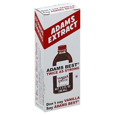 Adams Extract Adams Best Extract Vanilla Twice as Strong - 1.5 Fl. Oz.