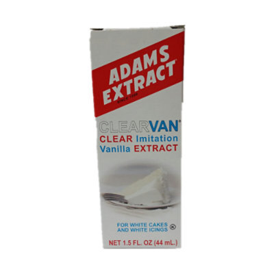Adams Extract ClearVan Clear Imitation Vanilla Extract - 1.5 Oz - Image 1