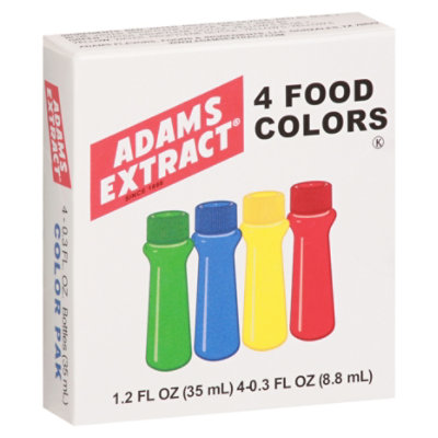 Adams Extract Food Color Pack - 4.25 Fl. Oz. - Image 1