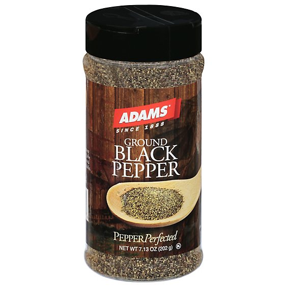Adams Black Pepper Ground - 7.13 Oz
