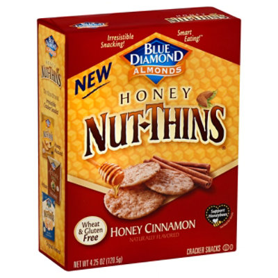 Blue Diamond Nut Thins Cracker Snacks Honey Cinnamon - 4.25 Oz - Image 1