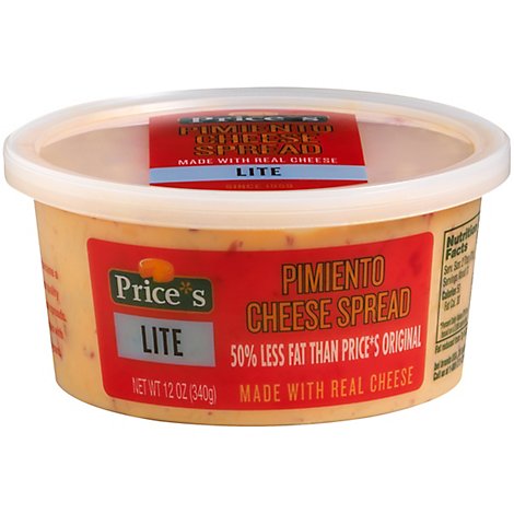 Prices Pimiento Cheese Spread Lite - 12 Oz.