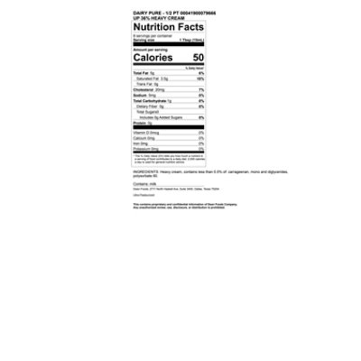 DairyPure Heavy Whipping Cream - 0.5 Pint - Image 1