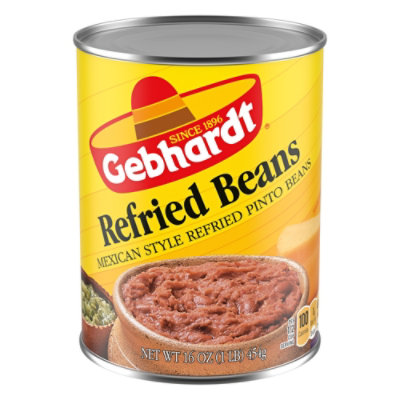 Gebhardt Mexican Style Refried Pinto Beans Can - 16 Oz - Image 1