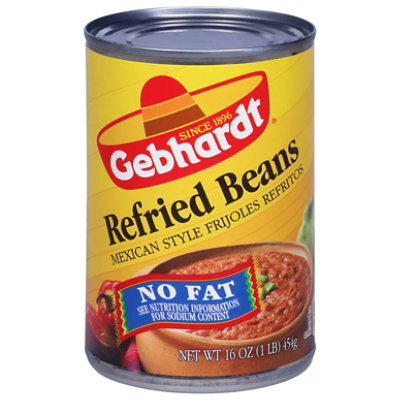 Gebhardt Mexican Style Frijoreles Refried Beans Can - 16 Oz
