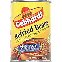 Gebhardt Beans Refried Mexican Style No Fat Can - 16 Oz - Image 1