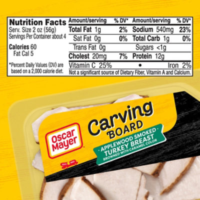 Oscar Mayer Carving Board Applewood Smoked Turkey Breast Lunch Meat -  7.5 Oz - Image 7