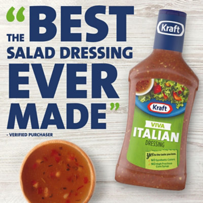 Kraft Viva Italian Salad Dressing Bottle - 16 Fl. Oz. - Image 4