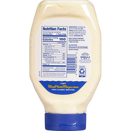 Blue Plate Real Mayonnaise Squeeze Bottle - 18 Fl. Oz. - Image 6