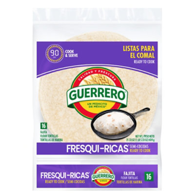 Guerrero Tortillas Flour Fajita De Harina Fresqui-Ricas Bag 16 Count - 21.33 Oz - Image 2