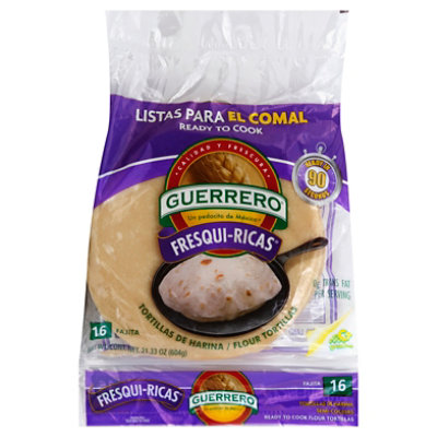 Guerrero Tortillas Flour Fajita De Harina Fresqui-Ricas Bag 16 Count - 21.33 Oz - Image 1