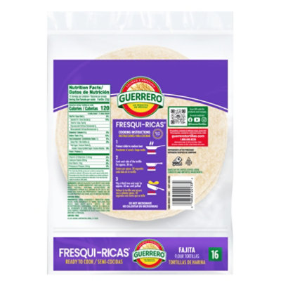 Guerrero Fresquiricas Flour Tortillas Fajita Size - 16 Count - Image 3