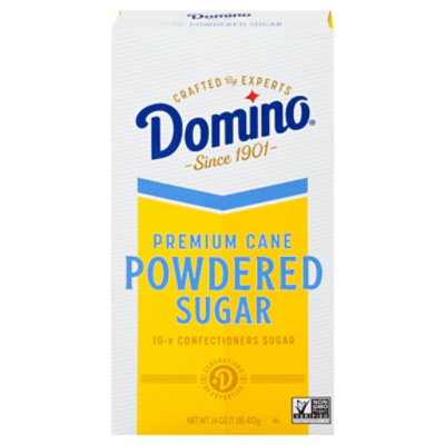 Domino Premium Cane Powdered Sugar Carton - 1 Lb - Image 1