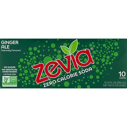 Zevia Ginger Ale Zero Sugar Soda - 10-12 Fl. Oz. - Image 1