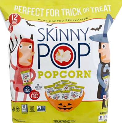SkinnyPop Original Popcorn Halloween Snack Pack Individual Snack Size Bags - 12-0.5 Oz - Image 1