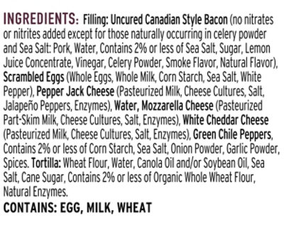 Reds Burrito Canadian Bacon Egg & Three Cheese - 5 Oz - Image 6