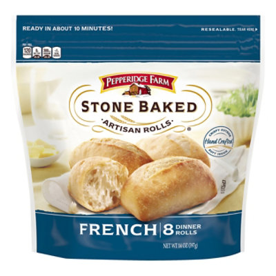 Pepperidge Farm Dinner Rolls Stone Baked Artisan French 8 Count - 14 Oz - Image 3