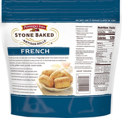 Pepperidge Farm Dinner Rolls Stone Baked Artisan French 8 Count - 14 Oz - Image 6