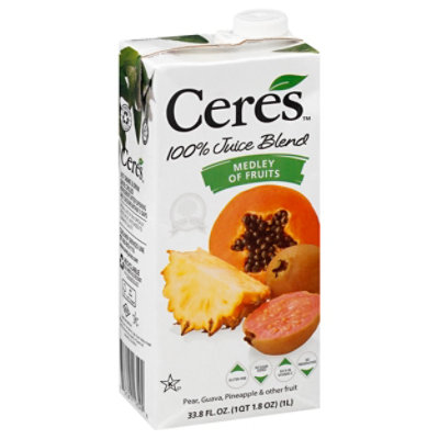 Ceres Medley Of Fruit No Sugar Added 100% Fruit Juice Blend - 1 Liter