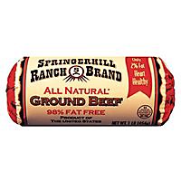 Springerhill Ranch Beef Ground Beef 98% Lean 2% Fat - 1 Lb - Image 1
