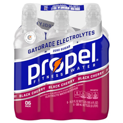 Propel Water Beverage with Electrolytes & Vitamins Black Cherry - 6-16.9 Fl. Oz. - Image 3