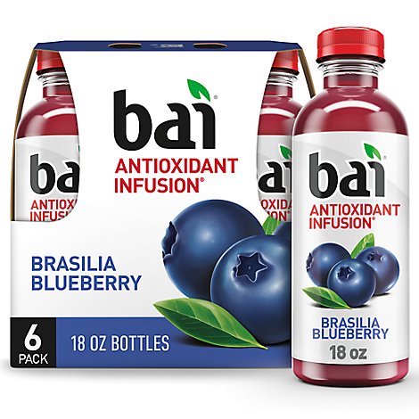 Bai Antioxidant Infusion Water Flavored Brasilia Blueberry - 6-18 Fl. Oz.