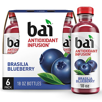 Bai Antioxidant Infusion Water Flavored Brasilia Blueberry - 6-18 Fl. Oz. - Image 1