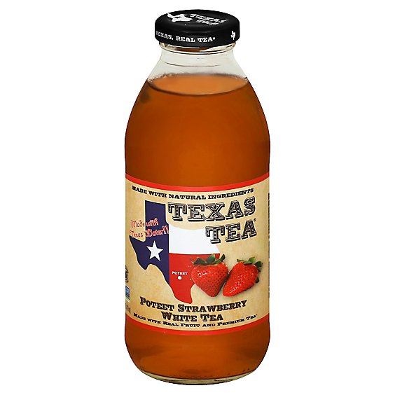 TEXAS TEA White Tea Poteet Strawberry - 16 Fl. Oz.
