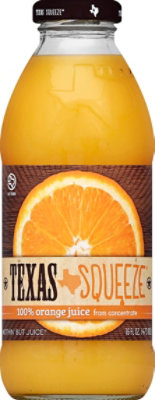 Texas Squeeze Juice Orange 100% Non Gmo - 16 Fl. Oz. - Image 2